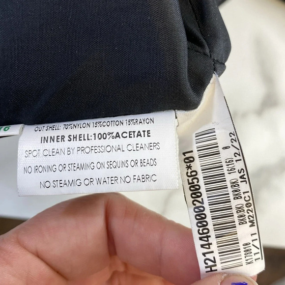 Jade Couture Formal Mother of the Bride Dress Womens Size 16 Black Lace Beaded - Picture 14 of 14